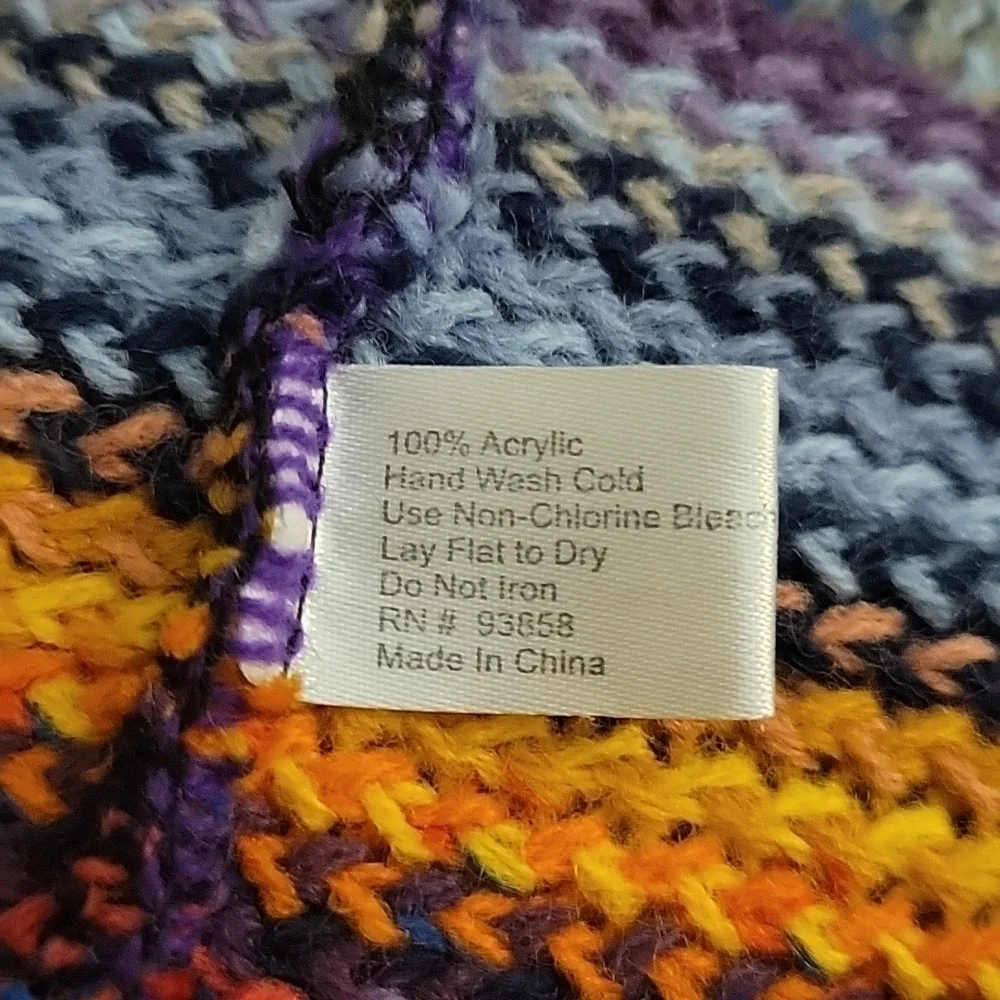 RED CAMEL Knit Rainbow Infinity Cowl Scarf - Picture 6 of 6